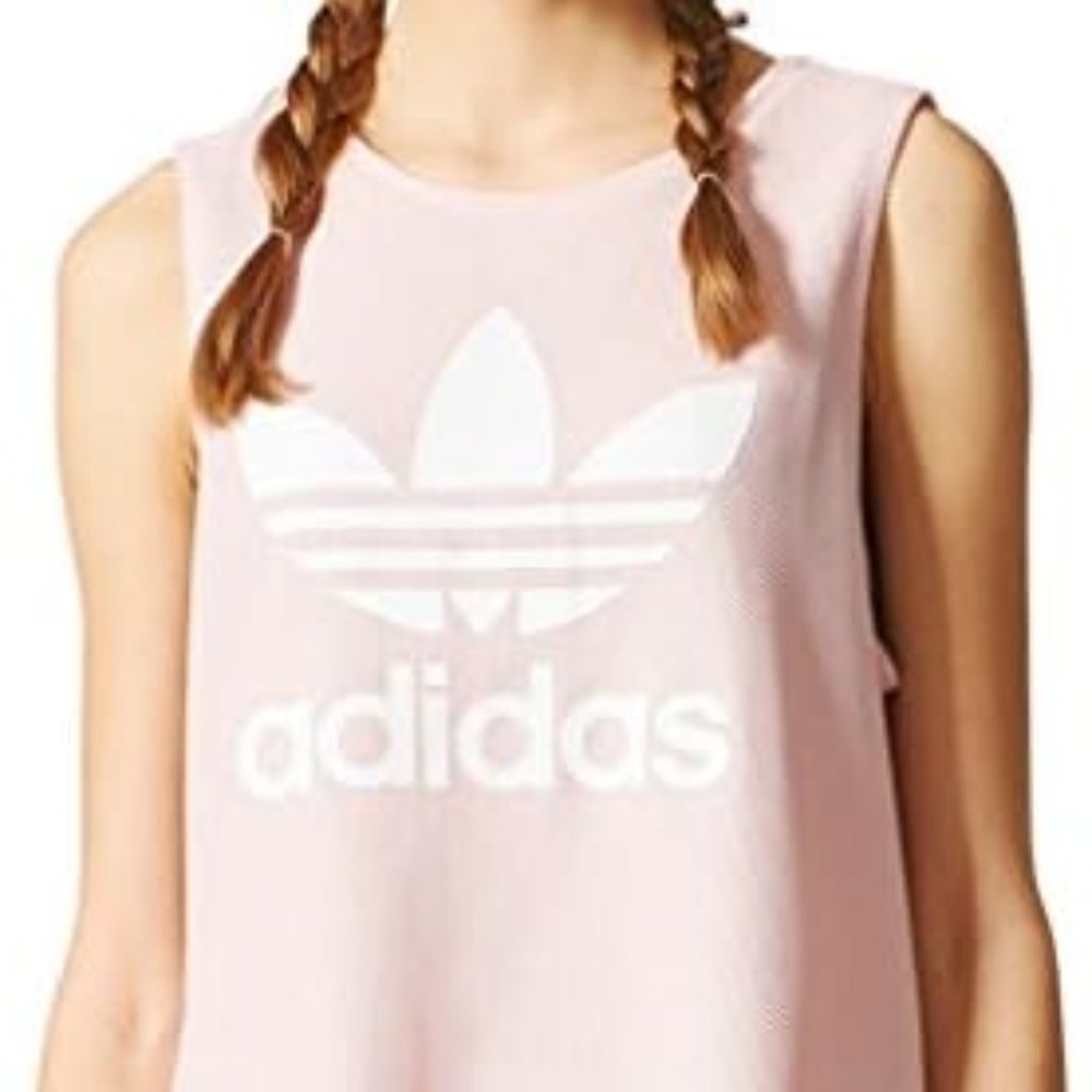 Adidas Trefoil Oversized Ice Pink Tank Top
